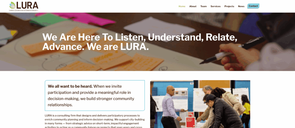 Community Consultation by LURA Consulting Upgrades